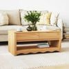vidaXL Coffee Table Drammen Oak 99 x 55 x 45 cm Solid pine wood