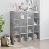 vidaXL Bookcase Concrete gray Engineered wood Large Bookcase