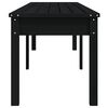vidaXL Garden Bench Black Solid pine wood 80.1 in x 17.3 in x 17.7 in