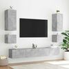 vidaXL TV Wall Cabinet Concrete Gray Engineered Wood Medium