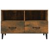 vidaXL TV Cabinet Smoked Oak Engineered Wood, Iron TV Cabinet