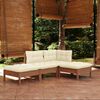 vidaXL Garden Lounge Set Honey brown Solid pinewood Large Modular