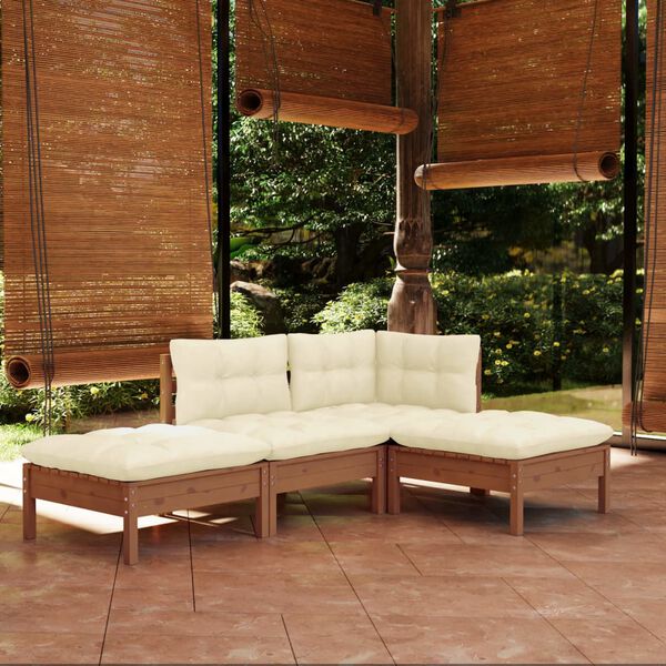 vidaXL Garden Lounge Set Honey brown Solid pinewood Large Modular