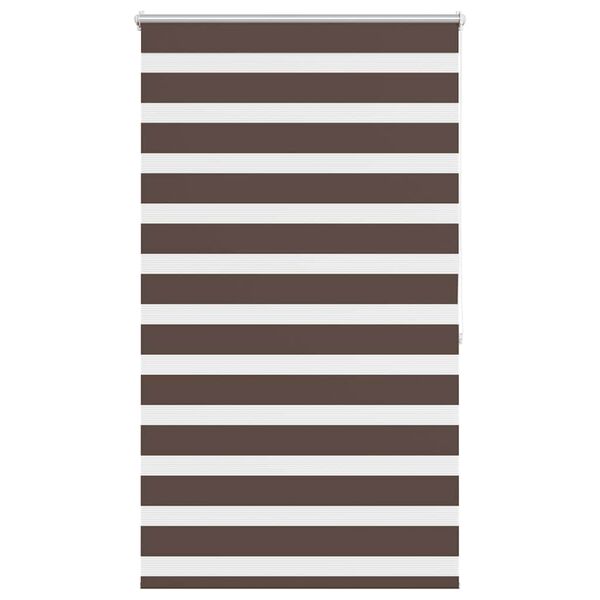 vidaXL Zebra blind 31.9x68.9" Fabric Width 30.2 " coffee