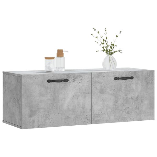 vidaXL Wall Cabinet Concrete Gray Engineered Wood Medium Wall Cabinet