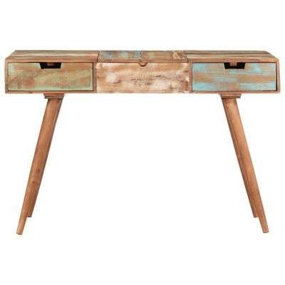 vidaXL Dressing Table with Mirror 44.1"x17.7"x29.9" Solid Reclaimed Wood
