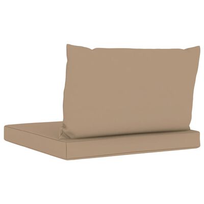 vidaXL Pallet Sofa Cushions 2 pcs Taupe Fabric
