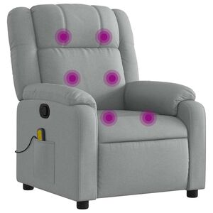 vidaXL Massage Recliner Chair Light grey