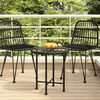 vidaXL Dining Table Black Steel Compact UV-resistant Bistro Table