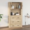 vidaXL Wall Cabinet Sonoma Oak Engineered wood Medium Wall Cabinet