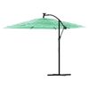 vidaXL Garden Parasol Green Polyester, Steel, Straw Leaves Large