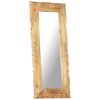vidaXL Mirror Natural wood Solid mango wood 43.3x19.7 in