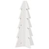 vidaXL Wooden Christmas Tree White Solid pinewood Small