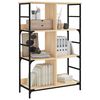 vidaXL Bookshelf Sonoma Oak Engineered wood, steel 30.9 x 13.0 x 46.3 in