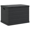 vidaXL Garden Storage Box Anthracite 30.51 x 21.46 x 20.87 in Plastic