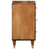 vidaXL Nightstand Honey Brown Solid Mango Wood 19.7 x 13.0 x 24.4 in