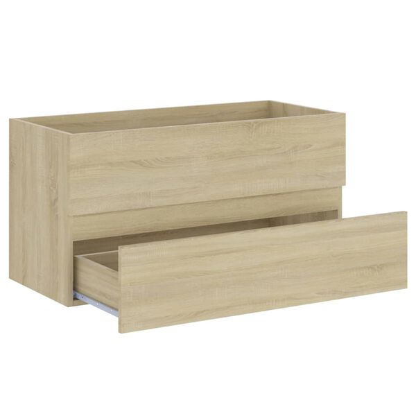 vidaXL Sink Cabinet Sonoma Oak Engineered Wood Sink Cabinet Rectangular