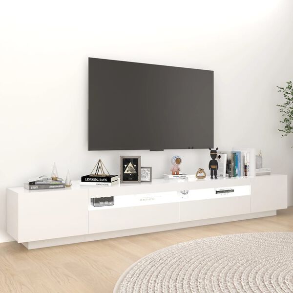 vidaXL TV Cabinet White Engineered wood 102.4 in x 13.8 in x 15.7 in