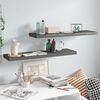 vidaXL Wall Shelf Set of 2 High gloss grey Honeycomb MDF, metal