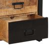 vidaXL Drawer Cabinet Brown, Black Solid rough mango wood, iron Medium