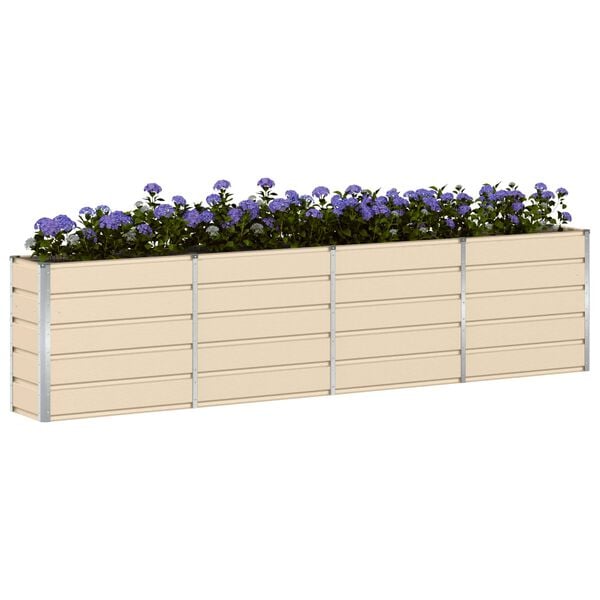 vidaXL Planter Ivory 160 x 40 x 75 cm Steel