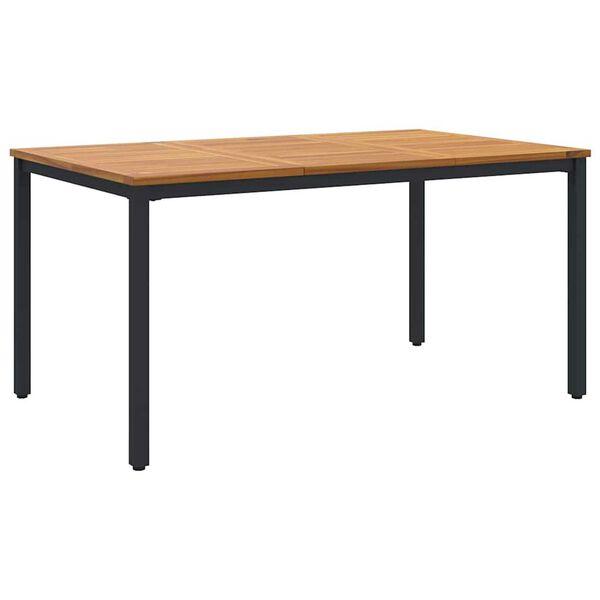 vidaXL Outdoor Tables natural and black 59.1" x 35.4" x 29.5