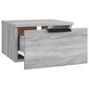 vidaXL Wall-mounted Bedside Cabinet Set of 2 Grey Sonoma Engineered wood