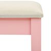 vidaXL Dressing Table with Stool Pink 25.6x14.2x50.4" Paulownia Wood MDF