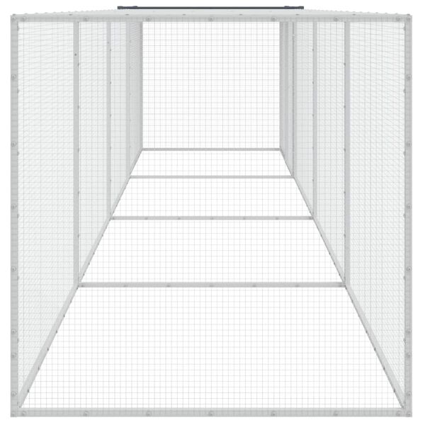 vidaXL Chicken Cage Anthracite Galvanized steel 158.7 x 38.6 x 35.4 in