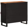 vidaXL Side Cabinet Natural wood with black iron Solid Acacia wood and iron
