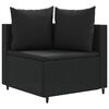 vidaXL Patio Sofa Set Set of 5 Black