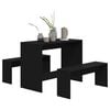vidaXL Dining Set Black Engineered wood Medium Durable Dining Set