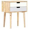 vidaXL Bedside Cabinet Brown and Multicolour Solid Mango Wood
