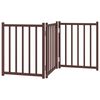 vidaXL Dog Gate Set of 3 Brown Oak Solid Fir Wood Foldable Collapsible