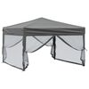 vidaXL Folding Party Tent with Sidewalls Anthracite 9.8'x9.8'