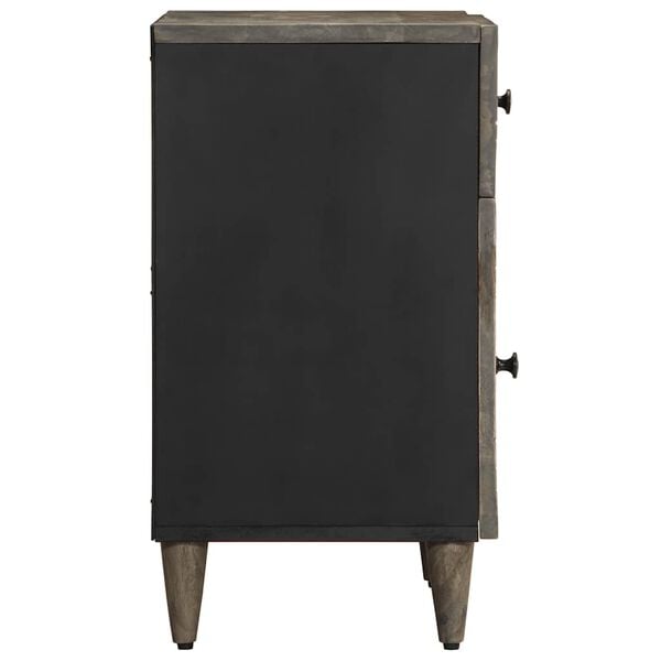 vidaXL Bedside Cabinet Light Gray Solid Mango Wood Medium