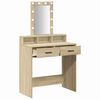 vidaXL Dressing Table Brown 31.10 x 16.14 x 55.12 in Engineered Wood