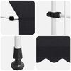 vidaXL Retractable Awning Anthracite Steel 39.4 in wide, 47.2 in out