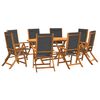 vidaXL Garden Dining Set Acacia wood with an oil finish, Black
