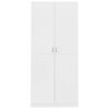 vidaXL Wardrobe White Engineered wood Compact Wardrobe Rectangular