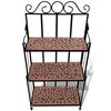 vidaXL Plant Stand Terracotta and black Iron and ceramic