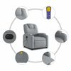 vidaXL Electric Massage Recliner Chair Light gray