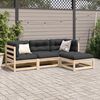 vidaXL Garden Sofa Set Pine Solid pine wood Large Modular