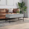 vidaXL Coffee Table Gray Sonoma Engineered wood, Metal Medium