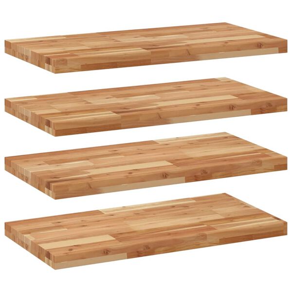 vidaXL Floating Shelves 4 pcs 31.5x15.7x1.6" Oil Finished Solid Wood Acacia