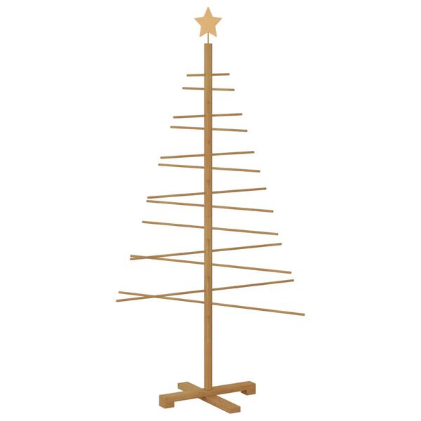 vidaXL Wooden Christmas Tree with Stand Brown 59.06 in Bamboo