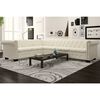 vidaXL Sofa White Faux leather Large Classic/Traditional