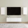 vidaXL TV Cabinet Set of 2 White Engineered wood Medium TV Cabinet