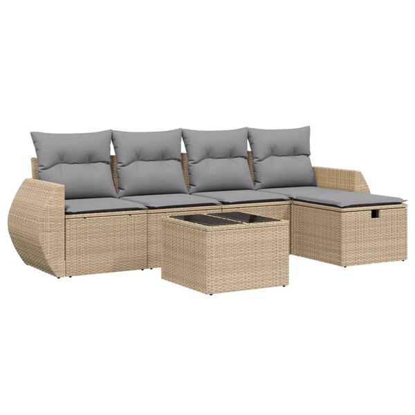vidaXL Garden Sofa Set Mix Beige