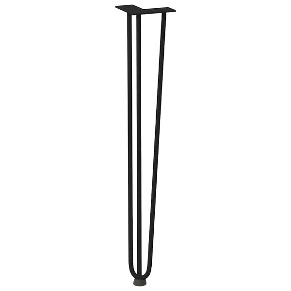 vidaXL Hairpin Table Leg Black Solid powder-coated steel Medium